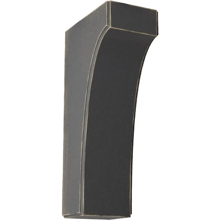 Ekena Millwork 3 1/2"W x 6"D x 12"H Clarksville Wood Vintage Decor Bracket, Black BKTWD04X06X12CVBL